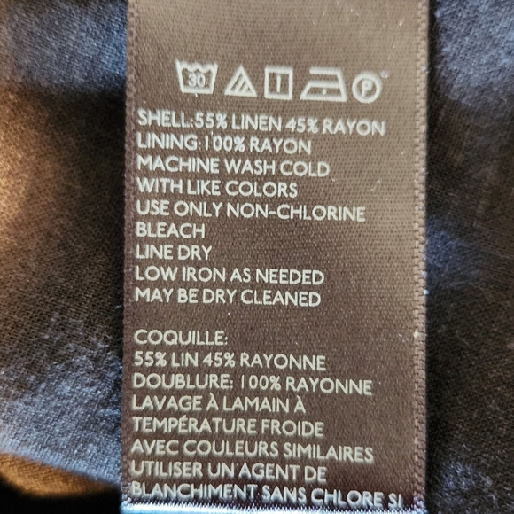 URBAN OUTFITTERS LINEN BLEND WRAP DRESS WITH DEEP POCKETS - Picture 12 of 12